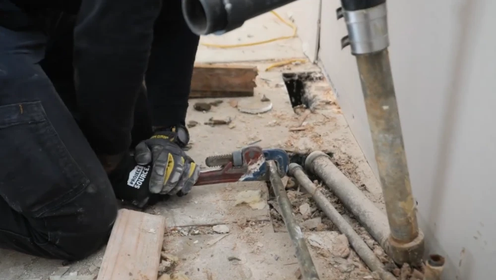 Plumbing pipe fitting installation