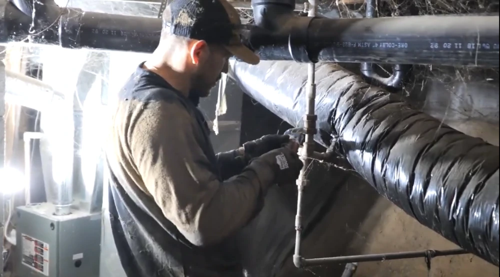 Modern plumbing pipe repair in a Centerra, Loveland home
